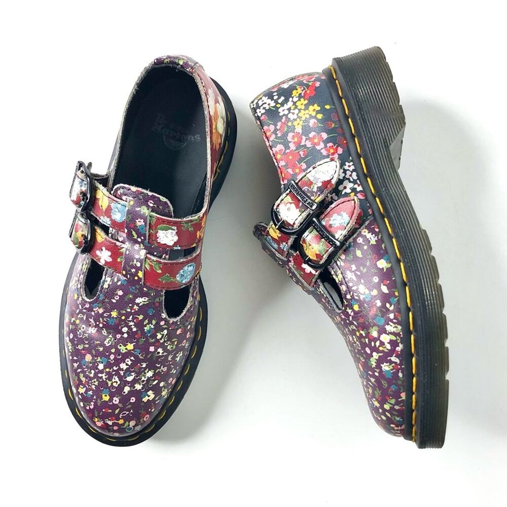 Dr Martens 8065 Darcy Floral Double Buckle Maryjane Shoes Women’s 5